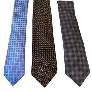 Men's Silk Ties DKNY, Ruffini, Bill Blass Black Label Luxury Designer Tie Bundle